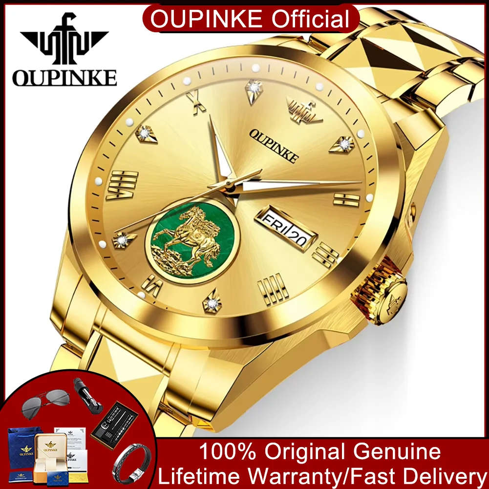 OUPINKE Real Gold Watches for Men Luxury Original Limited Edition Tungsten Steel Business Automatic Mechanical Men's Watches NEW
OUPINKE Real Gold Watches for Men Luxury Original Limited Edition Tungsten Steel Business Automatic Mechanical Men's Watches NEW