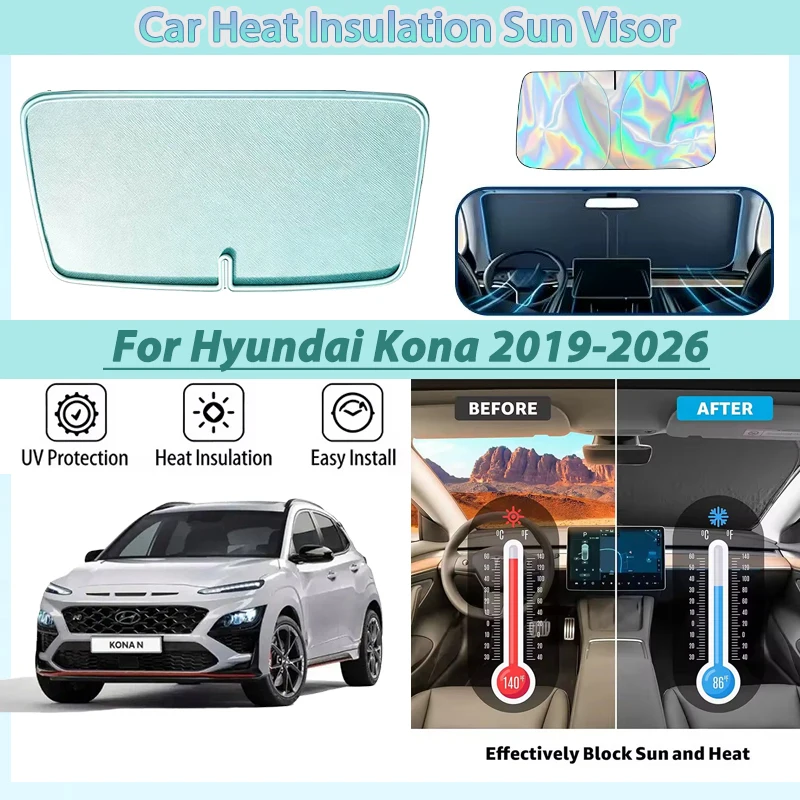 Car Front Sunshades For Hyundai Kona 2017-2026 Kauai Accessorie Windshield Window UV Protection Parts
Car Front Sunshades For Hyundai Kona 2017-2026 Kauai Accessorie Windshield Window UV Protection Parts
