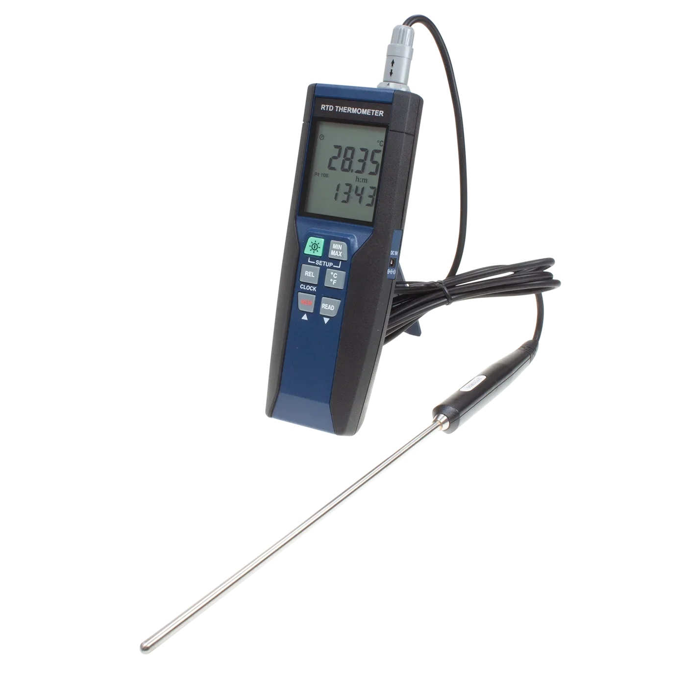 DTM-385 PT100 platinum resistance thermometer with Digital thermocouple 99 points temperature memory
DTM-385 PT100 platinum resistance thermometer with Digital thermocouple 99 points temperature memory