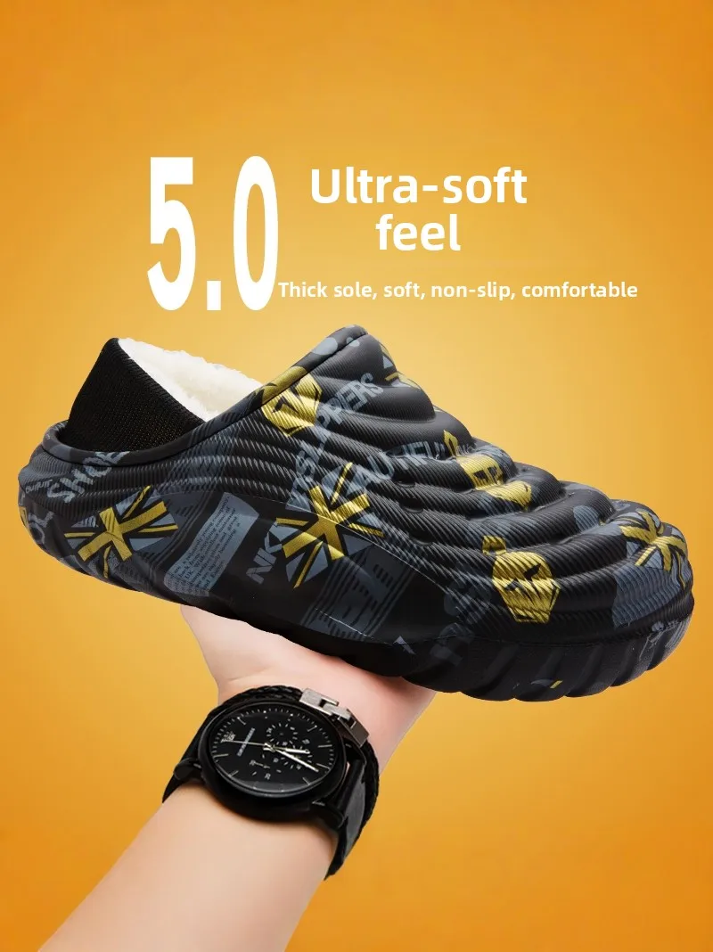 Men's Cotton Slippers Winter Thickened Fleece Warmth Outdoor Casual Home Cotton Slippers Teenagers Thick Heel Cotton Shoes
Men's Cotton Slippers Winter Thickened Fleece Warmth Outdoor Casual Home Cotton Slippers Teenagers Thick Heel Cotton Shoes