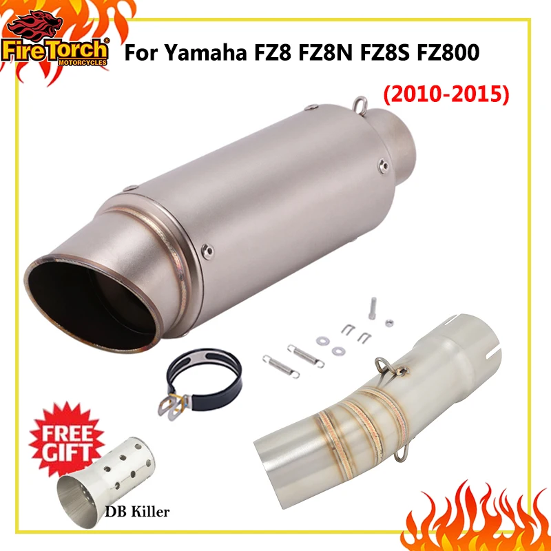 Slip On For Yamaha FZ8 Fazer FZ8N FZ8S FZ800 2010 - 2015 Motorcycle Exhaust Escape Systems Muffler Middle Link Pipe DB Killer
Slip On For Yamaha FZ8 Fazer FZ8N FZ8S FZ800 2010 - 2015 Motorcycle Exhaust Escape Systems Muffler Middle Link Pipe DB Killer