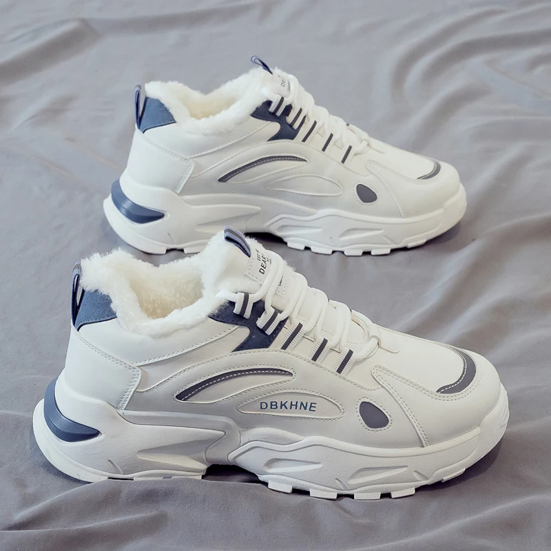 Trendy Fleece Lined Heightening Dad Shoes Winter Warm Cotton Shoes for Men Casual Low Top Lace up Flat Heel Color
Trendy Fleece Lined Heightening Dad Shoes Winter Warm Cotton Shoes for Men Casual Low Top Lace up Flat Heel Color