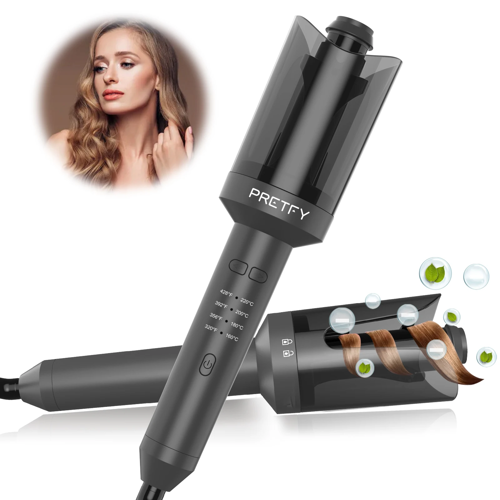 Pretfy Auto Hair Curler Automatic Curling Iron with Rotate Left and Right Hair Curling Wand for Hair Styling
Pretfy Auto Hair Curler Automatic Curling Iron with Rotate Left and Right Hair Curling Wand for Hair Styling