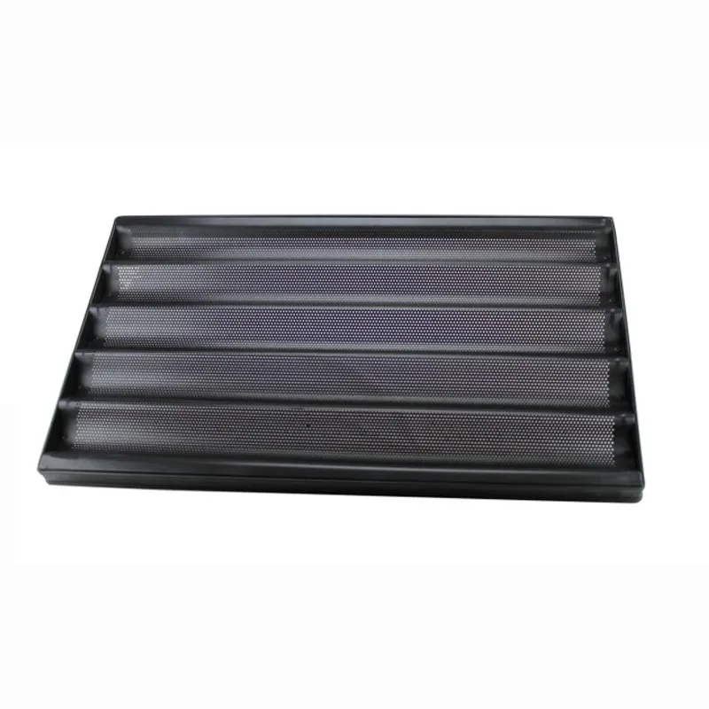 Commercial baking mold five-groove wavy non-stick 60*40 baguette baking pan stick non-stick U-shaped
Commercial baking mold five-groove wavy non-stick 60*40 baguette baking pan stick non-stick U-shaped