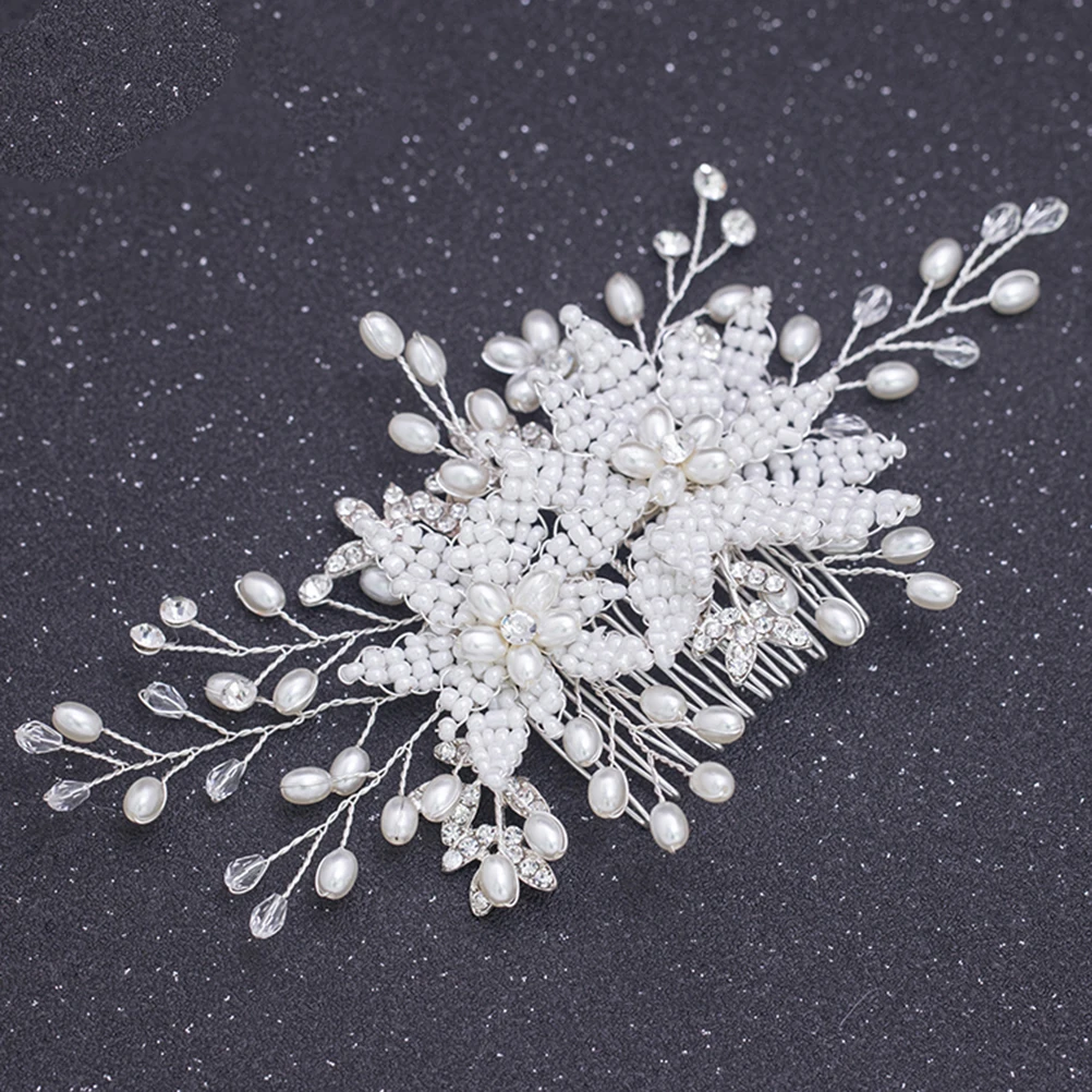Pearl Rhinestone Hair Comb Bridal Headdress Wedding Headpiece Women Hairpin Handmade Bride Bridesmaid Party Prom Engagement
Pearl Rhinestone Hair Comb Bridal Headdress Wedding Headpiece Women Hairpin Handmade Bride Bridesmaid Party Prom Engagement