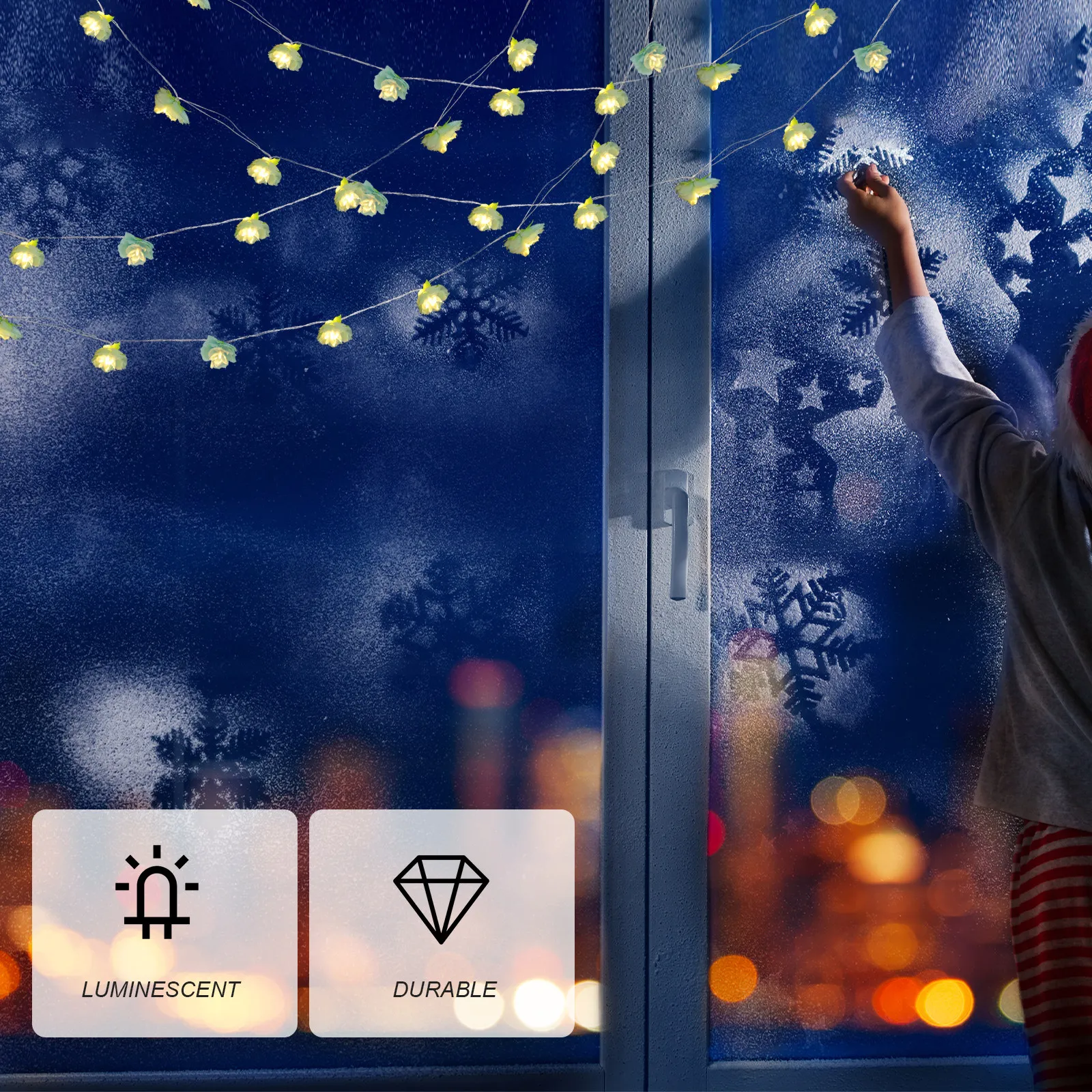 Floral Fairy String Lights 20Leds Battery Operated Flower Shaped Decorative LED Light for Home Garden Door Path Holiday
Floral Fairy String Lights 20Leds Battery Operated Flower Shaped Decorative LED Light for Home Garden Door Path Holiday