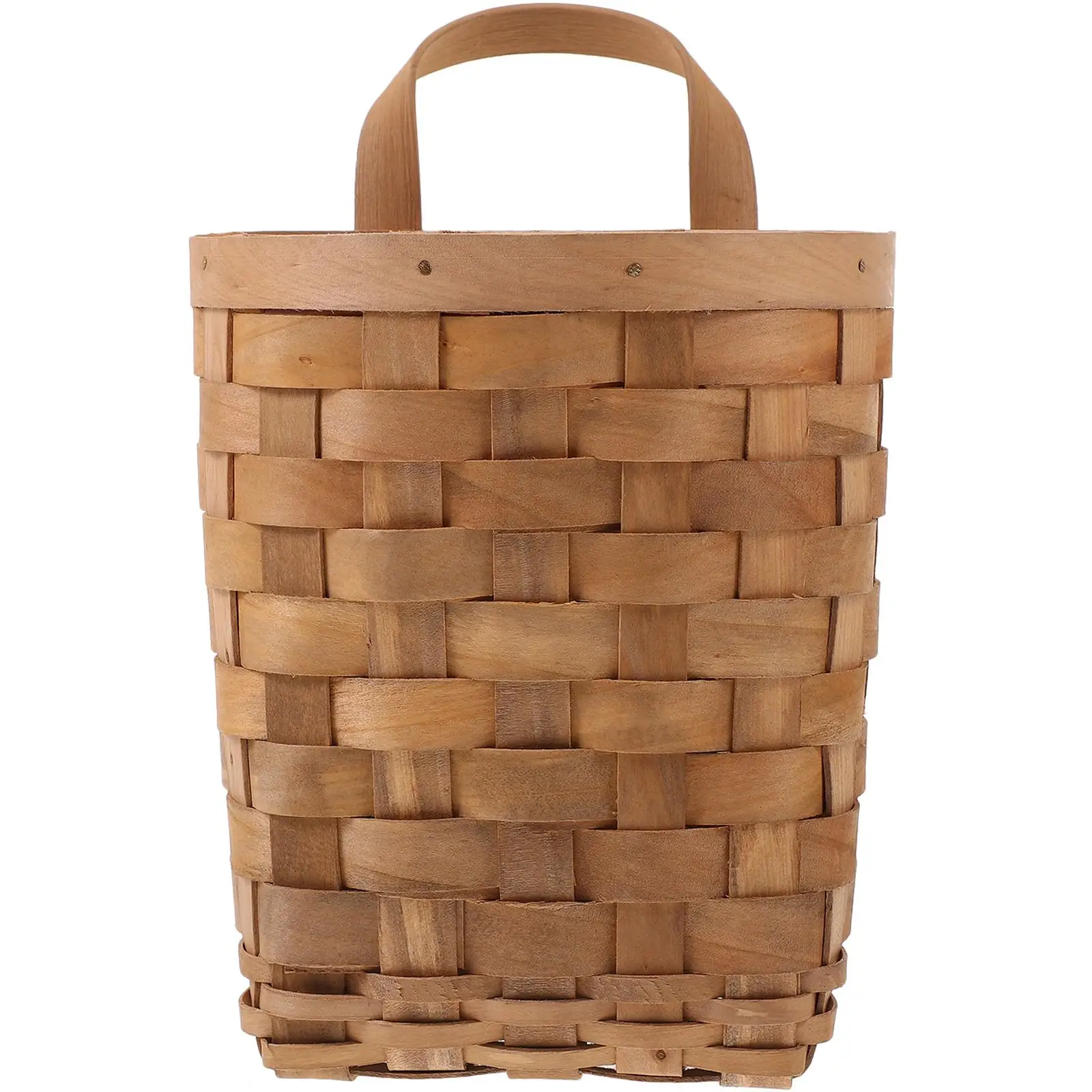 Wooden Storage Basket 14x10.8x17.5cm Carbonized Color Woven Kitchen Organizers Hanging Bins Wall Basket Storage Solution
Wooden Storage Basket 14x10.8x17.5cm Carbonized Color Woven Kitchen Organizers Hanging Bins Wall Basket Storage Solution