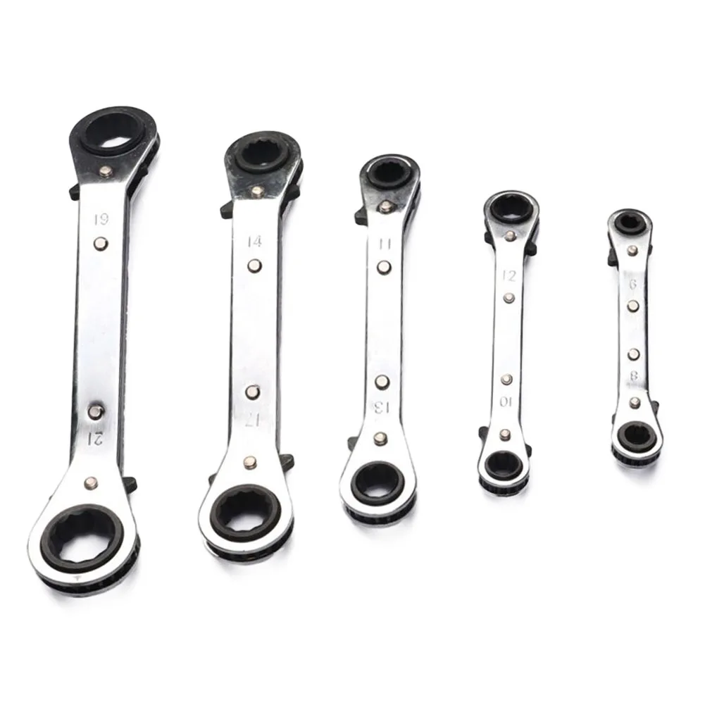 5pcs Offset Wrench Set Double 12-Point Ratchet Wrench Chrome Vanadium Steel Ratcheting Wrenches For Motorcycle Car Repair Tool
5pcs Offset Wrench Set Double 12-Point Ratchet Wrench Chrome Vanadium Steel Ratcheting Wrenches For Motorcycle Car Repair Tool