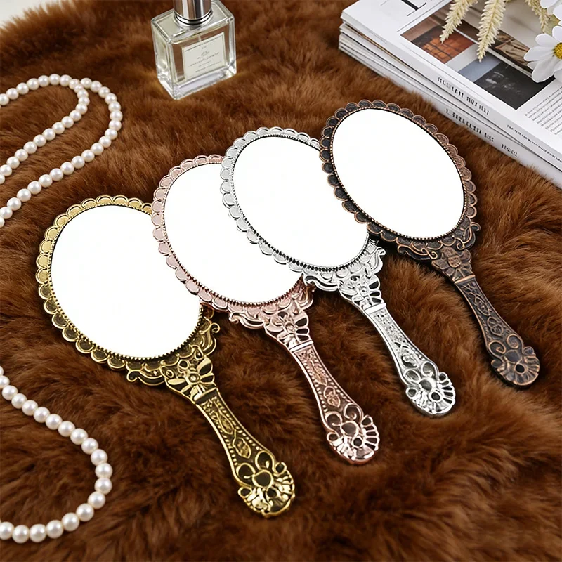 V8 retro pattern large rose gold cosmetic mirror handheld portable dressing
V8 retro pattern large rose gold cosmetic mirror handheld portable dressing