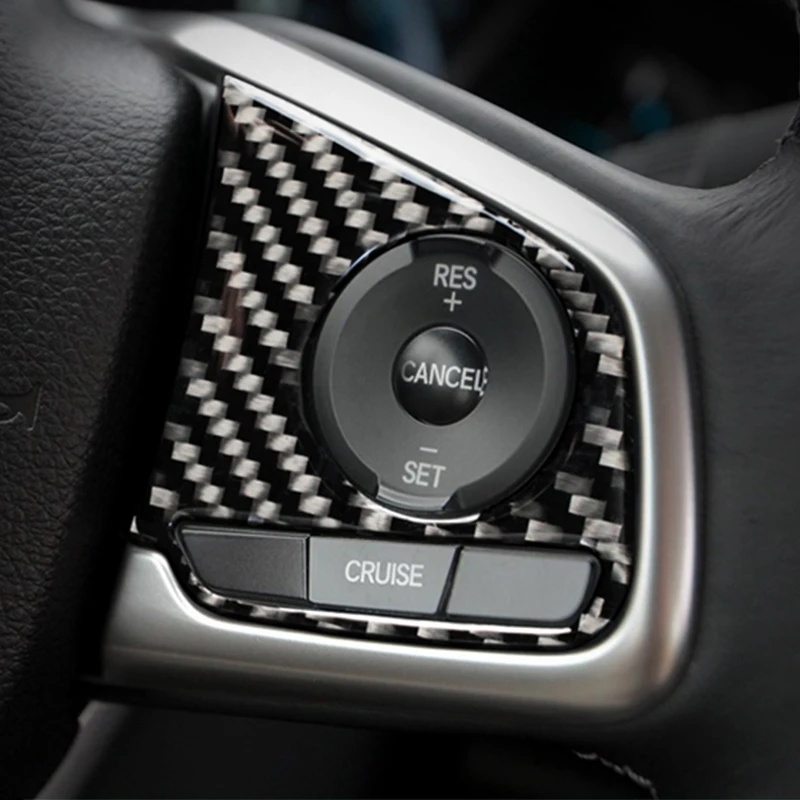 Carbon fiber Car Steering Wheel Button Trim Cover Frame Stickers For Honda Civic 2016-2019 Car Styling Accessories
Carbon fiber Car Steering Wheel Button Trim Cover Frame Stickers For Honda Civic 2016-2019 Car Styling Accessories