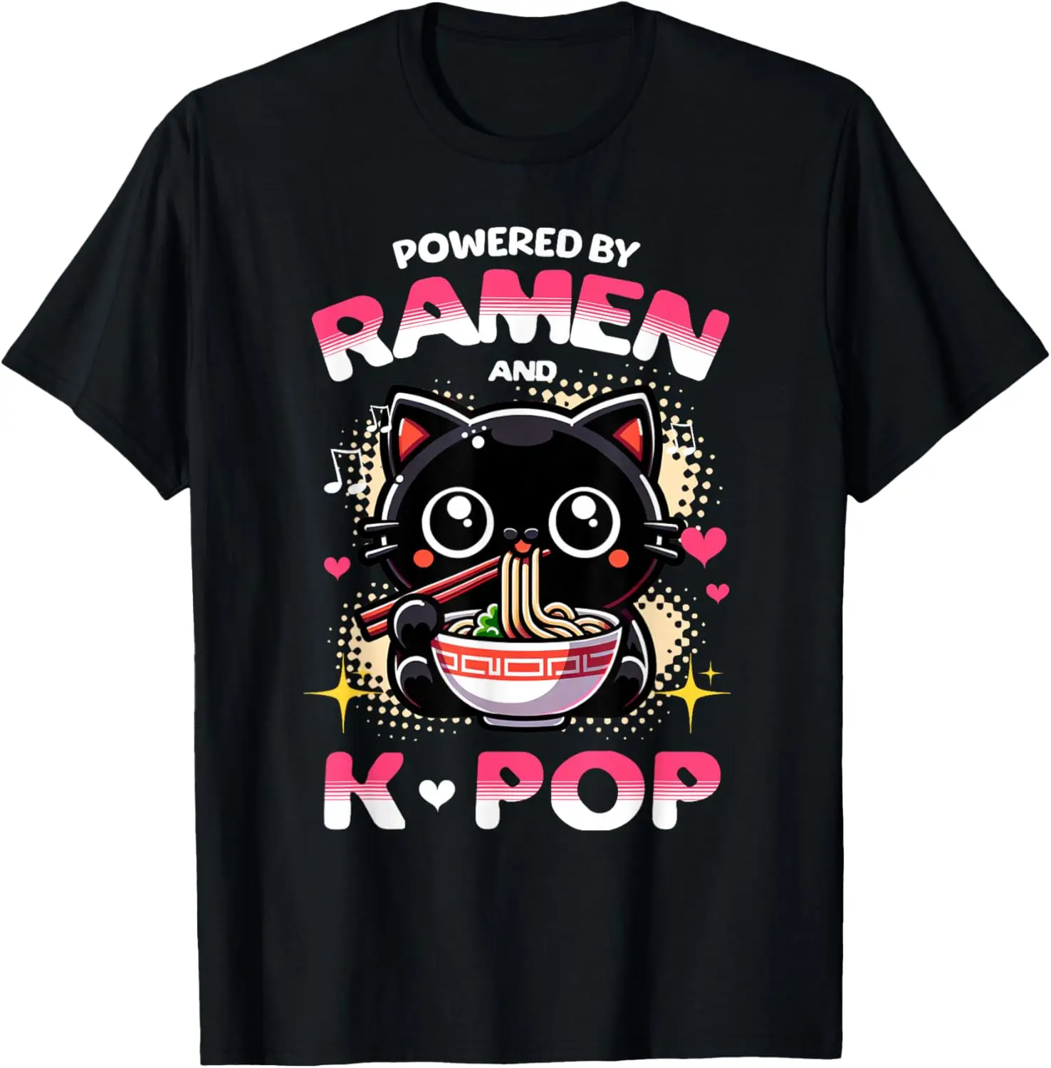 Cute Cat Ramen K Pop Graphic Tee Men Women Daily Casual T-Shirt Cotton Short Sleeve
Cute Cat Ramen K Pop Graphic Tee Men Women Daily Casual T-Shirt Cotton Short Sleeve