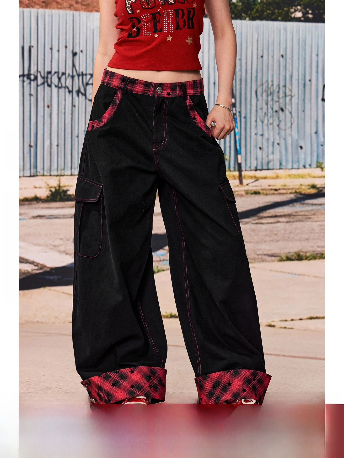 BeerBro Cool Spicy Paradise Full Cotton Washed Wide Leg Casual Pants Color Block Low Waist Button Fly Cotton Blend Ladies Tro...
BeerBro Cool Spicy Paradise Full Cotton Washed Wide Leg Casual Pants Color Block Low Waist Button Fly Cotton Blend Ladies Tro...