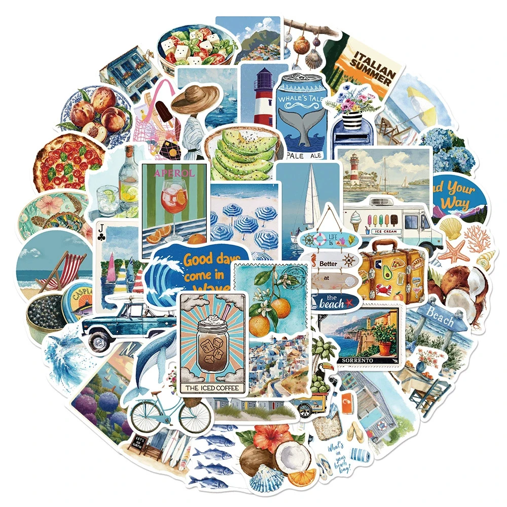 10/30/50pcs Vintage INS Style Summer Coast Life Stickers DIY Notebook Phone Skateboard Laptop Waterproof Decoration Sticker Toy
10/30/50pcs Vintage INS Style Summer Coast Life Stickers DIY Notebook Phone Skateboard Laptop Waterproof Decoration Sticker Toy