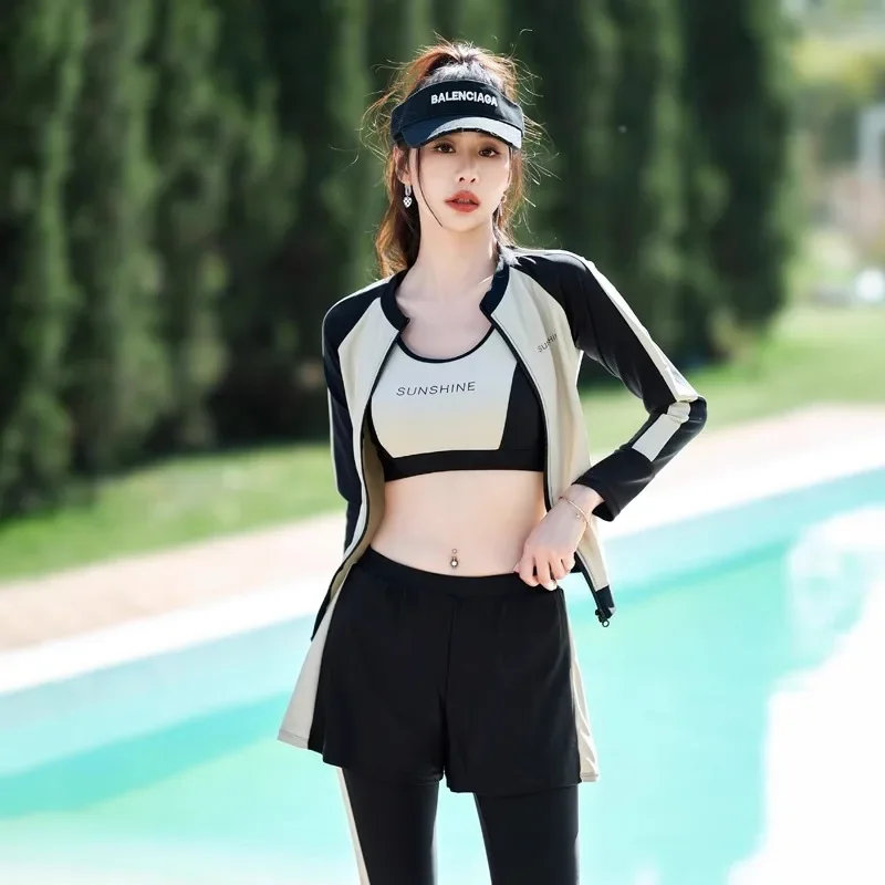 Women's 2024 Summer Split Conservative Snorkeling Sunscreen Long Sleeve Pants Five Piece Set Jellyfish Sports Surfing Swimsuit
Women's 2024 Summer Split Conservative Snorkeling Sunscreen Long Sleeve Pants Five Piece Set Jellyfish Sports Surfing Swimsuit
