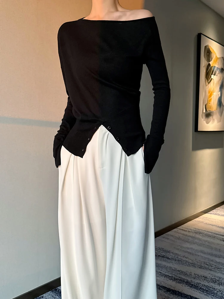 Женский трикотажный топ ANGJIA с асимметричным вырезом на одно плечо, приталенный, для повседневной носки, длинный рукав, однотонный
Женский трикотажный топ ANGJIA с асимметричным вырезом на одно плечо, приталенный, для повседневной носки, длинный рукав, однотонный