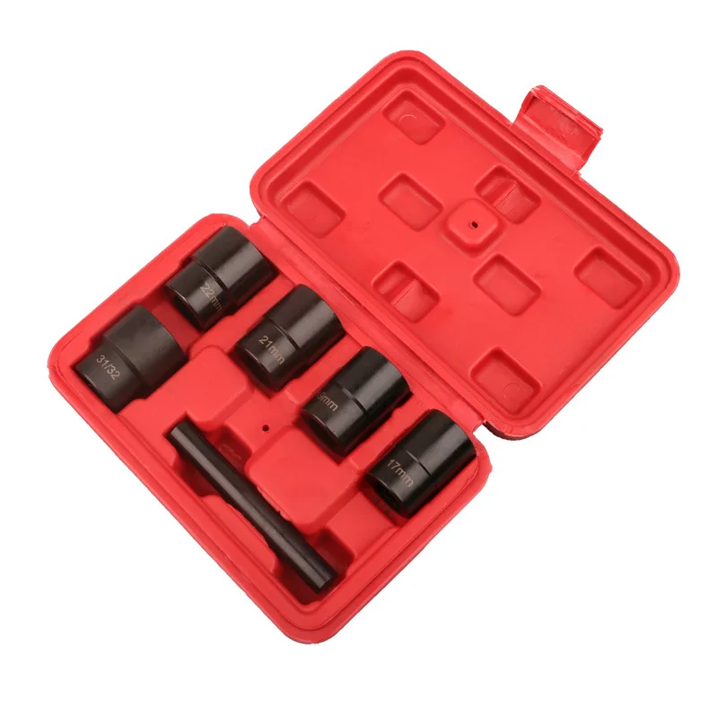 6Pcs 17MM-31/32 Twist Socket 5 Damaged Worn Lug Nut Lock Remover Bolt Extractor Set Machine Repair
6Pcs 17MM-31/32 Twist Socket 5 Damaged Worn Lug Nut Lock Remover Bolt Extractor Set Machine Repair