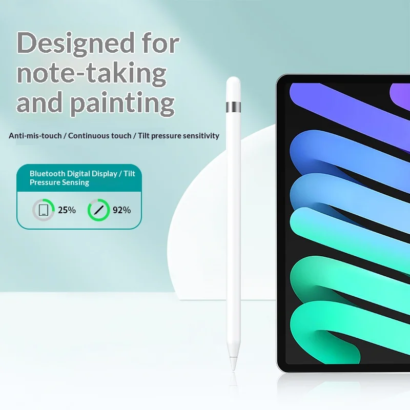 Active Stylus Pen for iPad, Lightning Charging, Bluetooth Battery, Tilt & Palm Rejection, 2018+
Active Stylus Pen for iPad, Lightning Charging, Bluetooth Battery, Tilt & Palm Rejection, 2018+