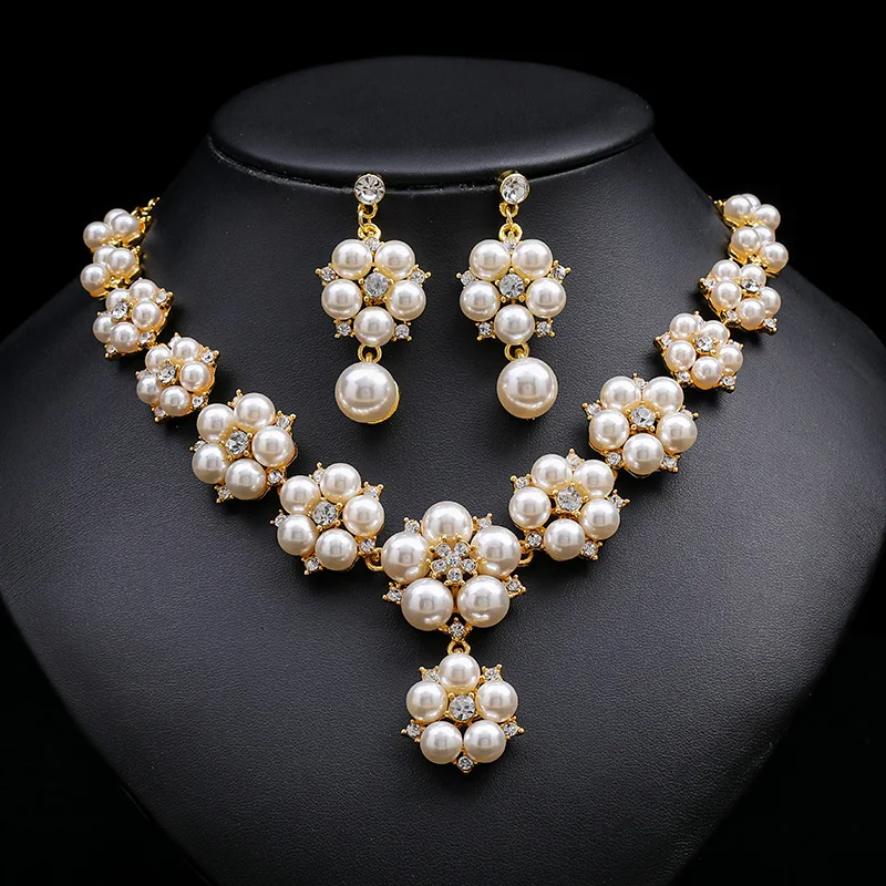 CHKAWOCI American pearl necklace earrings two-piece bride vintage high design dinner wedding accessories
CHKAWOCI American pearl necklace earrings two-piece bride vintage high design dinner wedding accessories