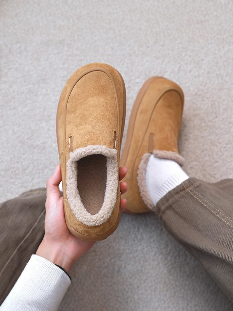 Thickened Winter Birkenshoes for Men Fleece Lined Leather And Fur Integrated Warm Booties TPR Non Slip Sole Sports Casual
Thickened Winter Birkenshoes for Men Fleece Lined Leather And Fur Integrated Warm Booties TPR Non Slip Sole Sports Casual