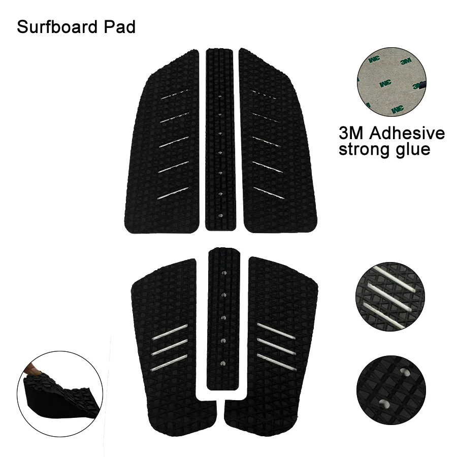 3M Glue Strong Surfboard Traction Pads Premium EVA Foam Non Slip Diamond Grip Mat Longboard Skimboard Food Pads SUP Deck Black
3M Glue Strong Surfboard Traction Pads Premium EVA Foam Non Slip Diamond Grip Mat Longboard Skimboard Food Pads SUP Deck Black
