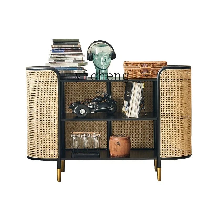 HSN solid wood dining side cabinet rattan storage tea side B & B creative locker simple
HSN solid wood dining side cabinet rattan storage tea side B & B creative locker simple