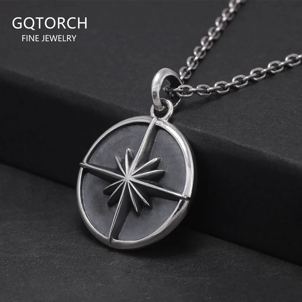 Antiqued 925 Sterling Silver North Star Coin Pendant Necklace for Men Vintage Jewelry Birthday Gift for Male Boyfriend Dad
Antiqued 925 Sterling Silver North Star Coin Pendant Necklace for Men Vintage Jewelry Birthday Gift for Male Boyfriend Dad