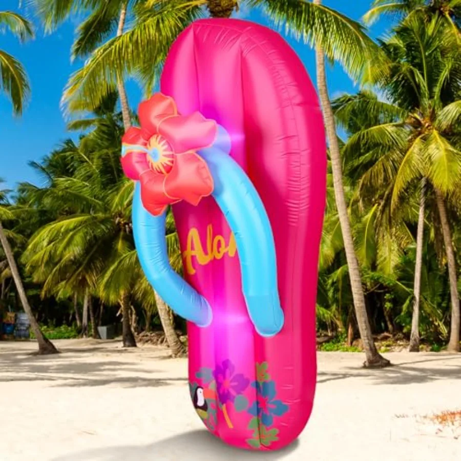 6ft Summer Party Inflatable Flip Flop Outdoor Decoration with Light: Hawaiian Luau Tiki Party Slippers, PVC Material, Bright Ye
6ft Summer Party Inflatable Flip Flop Outdoor Decoration with Light: Hawaiian Luau Tiki Party Slippers, PVC Material, Bright Ye