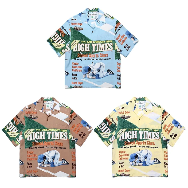 Street Summer Men's Women's Trendy Printed Fashion Tokyo Heaven WACKO MARIA Hawaii Short Sleeve Shirt
Street Summer Men's Women's Trendy Printed Fashion Tokyo Heaven WACKO MARIA Hawaii Short Sleeve Shirt