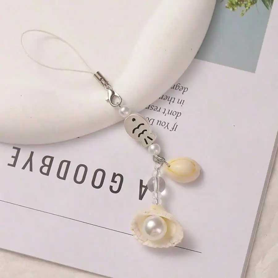 1 Piece, Small Fish Shell Pendant, Conch Beaded Mobile Phone Chain, Versatile Bag Pendant, Camera Pendant, Keychain, Soft Cute Trinkets.
1 Piece, Small Fish Shell Pendant, Conch Beaded Mobile Phone Chain, Versatile Bag Pendant, Camera Pendant, Keychain, Soft Cute Trinkets.