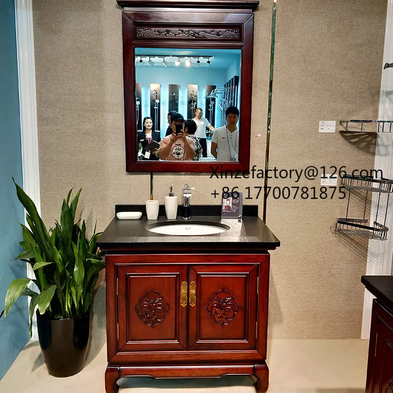 Factory Direct 2026 Top Rated New Chinese classical solid wood bathroom cabinet Floor-to-ceiling face Combination bathroom
Factory Direct 2026 Top Rated New Chinese classical solid wood bathroom cabinet Floor-to-ceiling face Combination bathroom