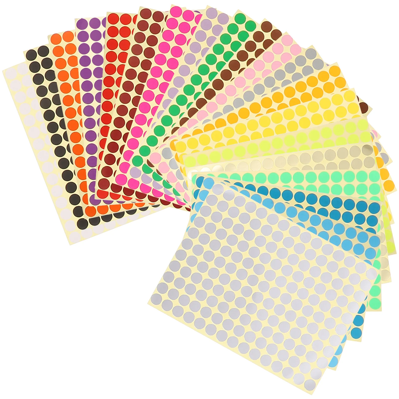 20 Sheets Dot Stickers Practical Color Circle Labels Blank Assorted Dots Colored Housework Bright
20 Sheets Dot Stickers Practical Color Circle Labels Blank Assorted Dots Colored Housework Bright