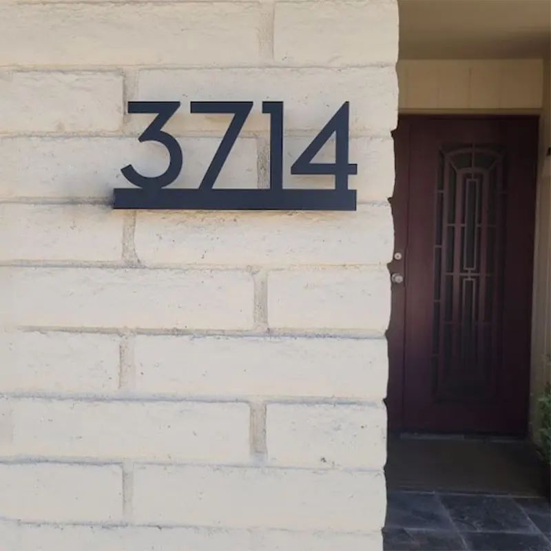 Factory Custom Acrylic House Number Sign Floating Stainless Steel Metal Door Sign Plate Address Numbers for House 
Factory Custom Acrylic House Number Sign Floating Stainless Steel Metal Door Sign Plate Address Numbers for House