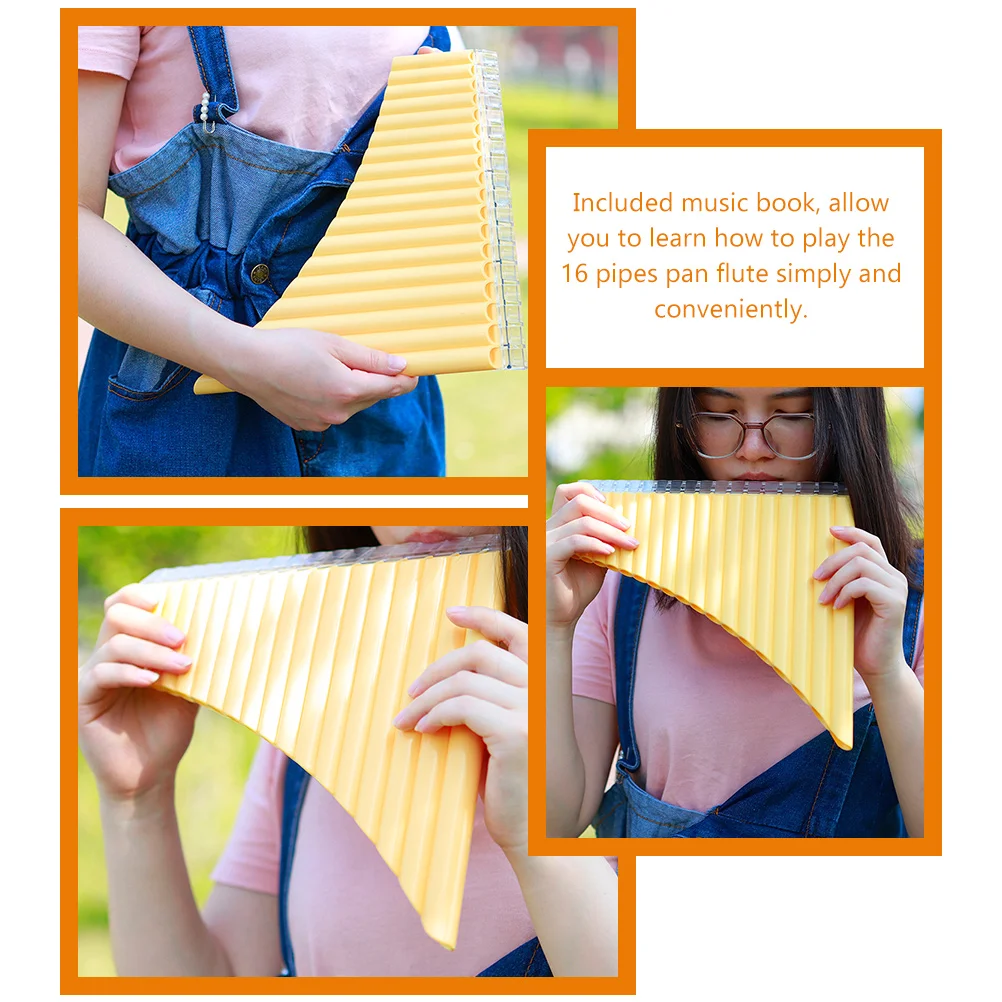 16 Pipes Pan Flute C Key Musical Instruments for Beginners Kids Easy to Learn Play Portable Storage Bag Included
16 Pipes Pan Flute C Key Musical Instruments for Beginners Kids Easy to Learn Play Portable Storage Bag Included