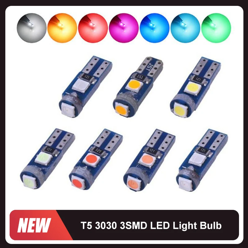 10 шт./лот T5 3030 3SMD светодиодные лампы для салона автомобиля, яркие индикаторы обогрева приборной панели, клин, авто инструментальные лампы
10 шт./лот T5 3030 3SMD светодиодные лампы для салона автомобиля, яркие индикаторы обогрева приборной панели, клин, авто инструментальные лампы