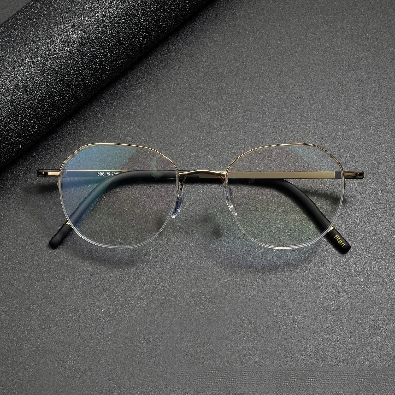 Handmade Glasses Polygonal Titanium Frames 5585 Men Retro Round Prescription Women Half-frame Eyeglasses Myopia Designer Brand
Handmade Glasses Polygonal Titanium Frames 5585 Men Retro Round Prescription Women Half-frame Eyeglasses Myopia Designer Brand