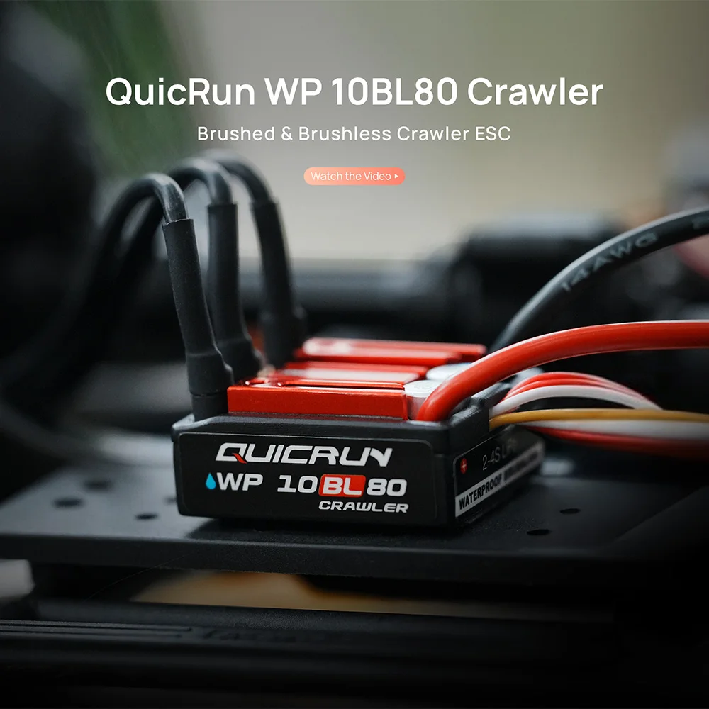 HobbyWing QUICRUN WP 10BL80 Гусеничный 80A Бесщеточный водонепроницаемый электронный регулятор, применяемый к 1/10 RC альпинистским автомобилем 
HobbyWing QUICRUN WP 10BL80 Гусеничный 80A Бесщеточный водонепроницаемый электронный регулятор, применяемый к 1/10 RC альпинистским автомобилем