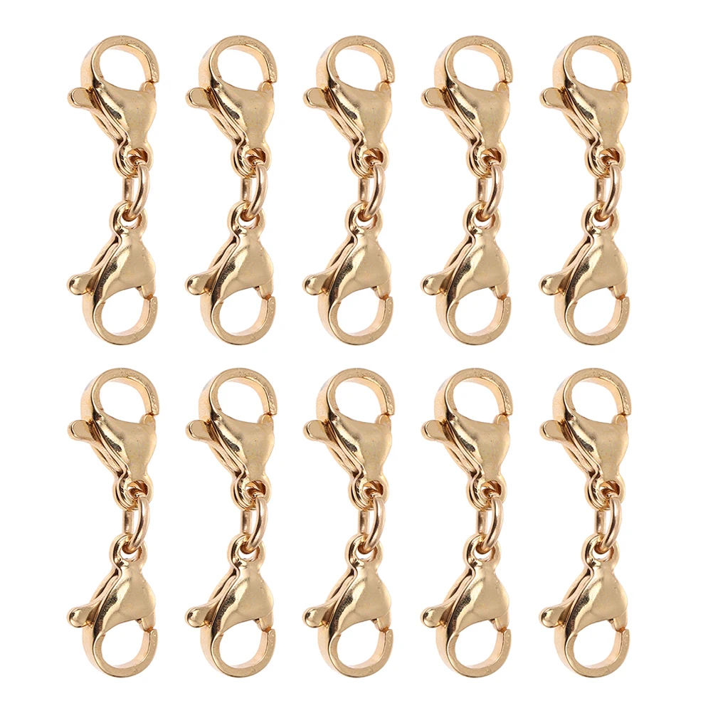10pcs Silver Stainless Steel Lobster Clasps Double Lock Jewelry Making Supplies Necklace Bracelet Repair Parts
10pcs Silver Stainless Steel Lobster Clasps Double Lock Jewelry Making Supplies Necklace Bracelet Repair Parts