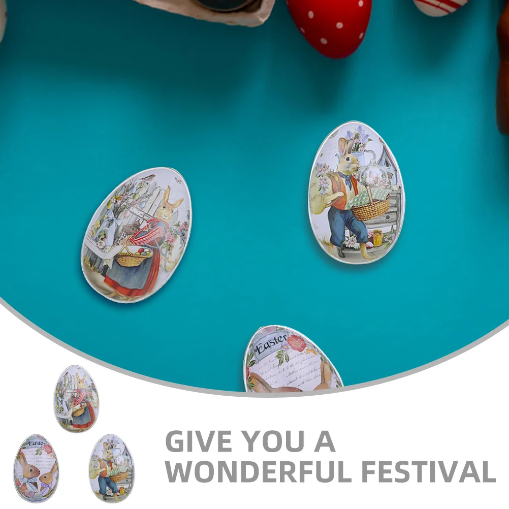 3Pcs Easter Egg Box Tinplate Sweets Containers Decorative Candy Storage Gift Package Festive Accessories Easter Egg Box
3Pcs Easter Egg Box Tinplate Sweets Containers Decorative Candy Storage Gift Package Festive Accessories Easter Egg Box