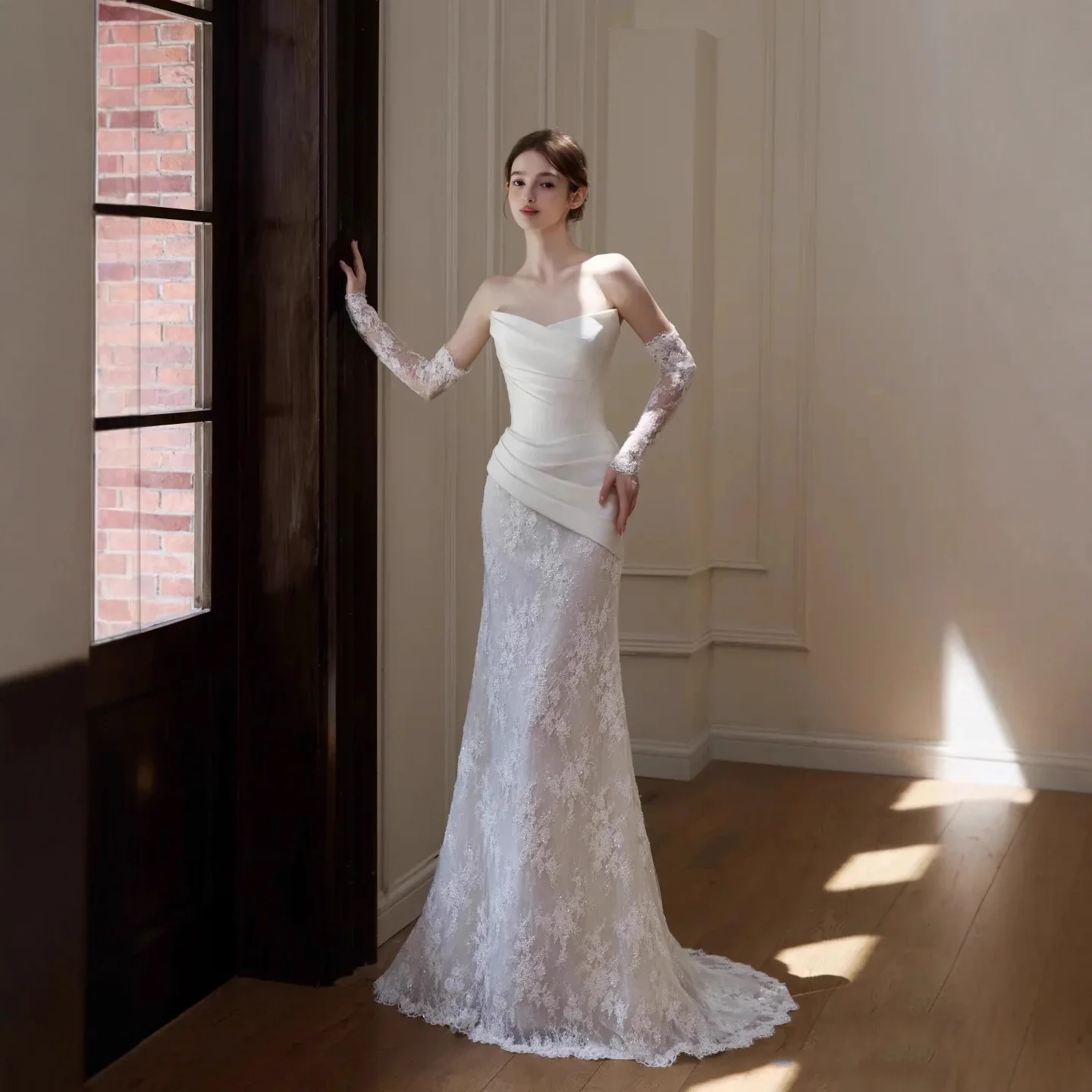 Elegent Sweetheart Slimming Style Mermaid wedding dress Fishtail Bridal Gown62
Elegent Sweetheart Slimming Style Mermaid wedding dress Fishtail Bridal Gown62