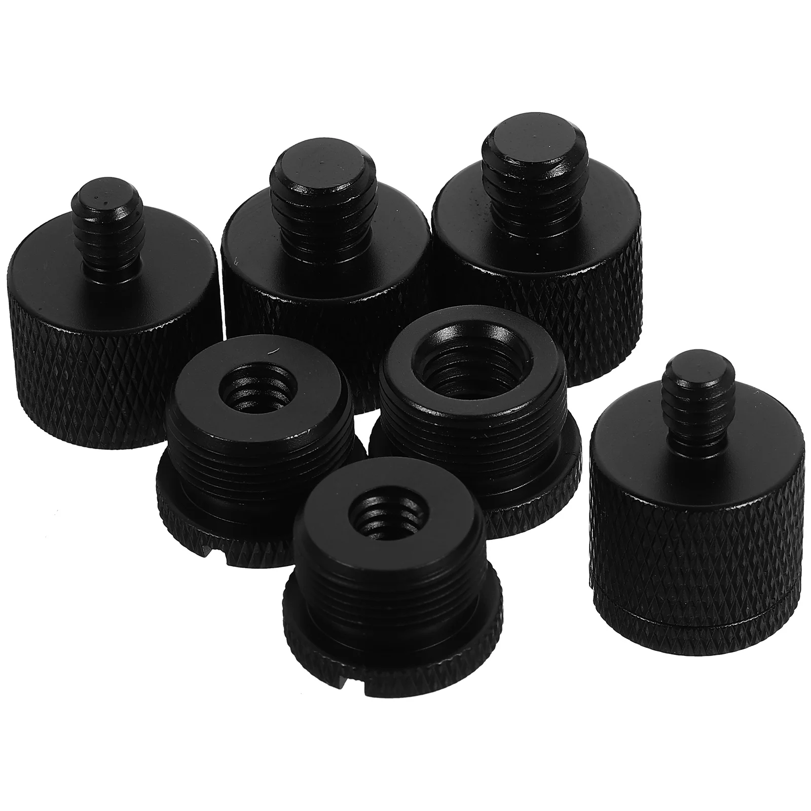 8pcs Thread Adapter for Mic Stand 3/8 3/8 5/8 to 1/4 1/4 to 5/8 Screw Conversion Black Holder Aluminum Durable
8pcs Thread Adapter for Mic Stand 3/8 3/8 5/8 to 1/4 1/4 to 5/8 Screw Conversion Black Holder Aluminum Durable