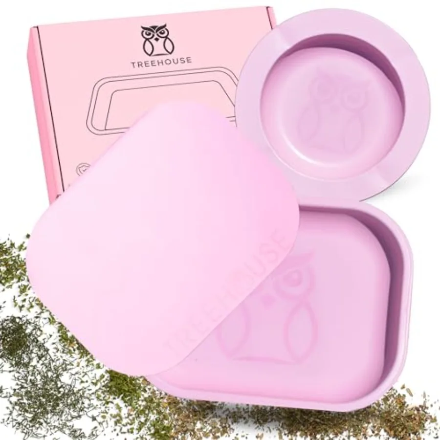 Rolling Tray Set with PVC Soft Magnetic Lid, Ashtray Included for Home Storage or Travel - 7" x 5.5", Small, Cute Pink
Rolling Tray Set with PVC Soft Magnetic Lid, Ashtray Included for Home Storage or Travel - 7" x 5.5", Small, Cute Pink