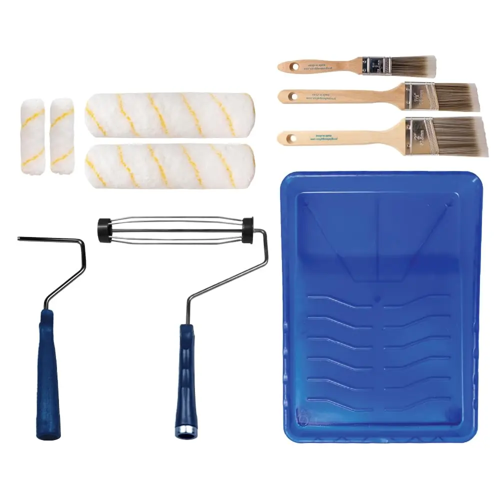 Paint Roller Kit, Brush & Roller,10 Piece Set, Wall Painting Naps For Professionals & Homeowners - All Paints & Stains,
Paint Roller Kit, Brush & Roller,10 Piece Set, Wall Painting Naps For Professionals & Homeowners - All Paints & Stains,