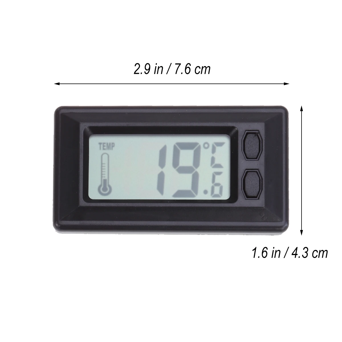 Car Thermometer Lcd Display Indoor Temperature Monitor ℉ ℃ Conversion 19.9-80℃ Large Screen Button Cell Powered Sensor
Car Thermometer Lcd Display Indoor Temperature Monitor ℉ ℃ Conversion 19.9-80℃ Large Screen Button Cell Powered Sensor