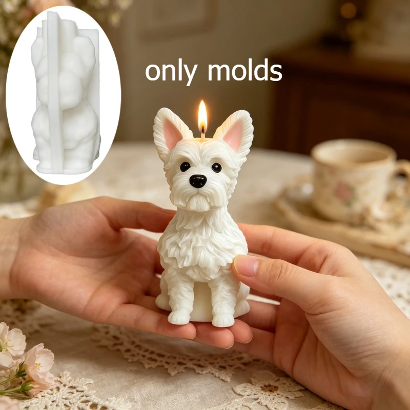1PC West Highland Terrier with Upright Ears Silicone Mold, DIY Puppy Gypsum Resin Cake Decor & Aromatherapy Candle Mold
1PC West Highland Terrier with Upright Ears Silicone Mold, DIY Puppy Gypsum Resin Cake Decor & Aromatherapy Candle Mold