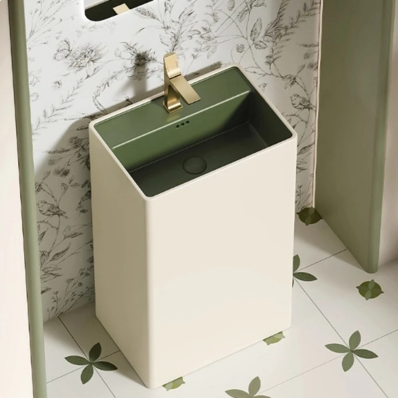 Small apartment integrated ceramic column basin high-end wash basin B & B bathroom beige floor-to-ceiling washbasin
Small apartment integrated ceramic column basin high-end wash basin B & B bathroom beige floor-to-ceiling washbasin