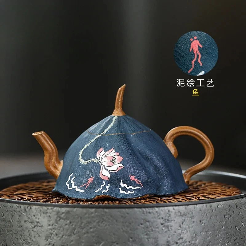 Chinese Tea Pot, Yixing Handmade Purple Clay Pot Collection, Kung Fu Tea Set, Section Mud Fish, Love Flower, Dance, 100ml
Chinese Tea Pot, Yixing Handmade Purple Clay Pot Collection, Kung Fu Tea Set, Section Mud Fish, Love Flower, Dance, 100ml