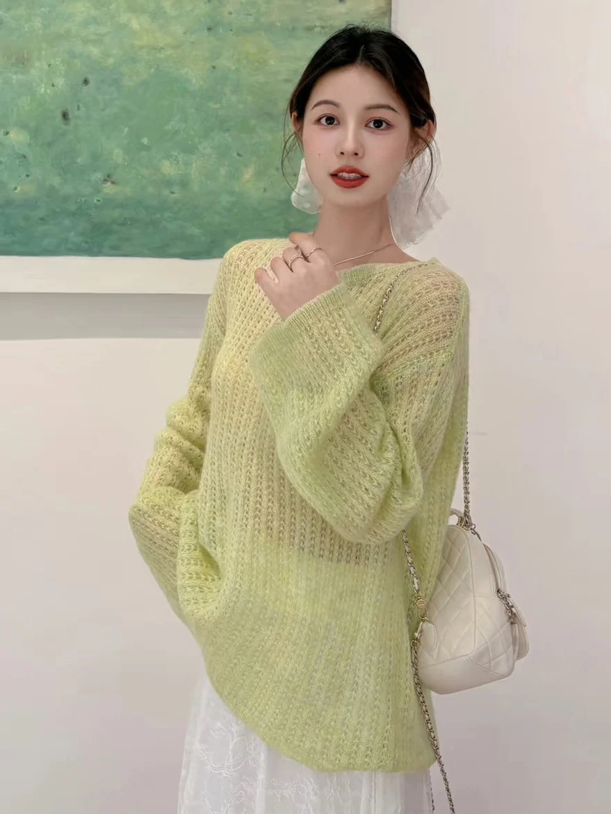 Mint Wave Green Hollow Mesh Knitted Sun Protection Cover up Women's Spring Summer Strap Outer Thin Veil Air Conditioning Shir...
Mint Wave Green Hollow Mesh Knitted Sun Protection Cover up Women's Spring Summer Strap Outer Thin Veil Air Conditioning Shir...