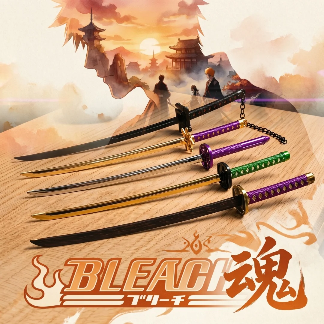 10inch Anime Bleach Katana Kurosaki Ichigo Sword Original Samurai Sabre Metal Blade Real Size Japanese Katana Unsharp Toy Gift
10inch Anime Bleach Katana Kurosaki Ichigo Sword Original Samurai Sabre Metal Blade Real Size Japanese Katana Unsharp Toy Gift