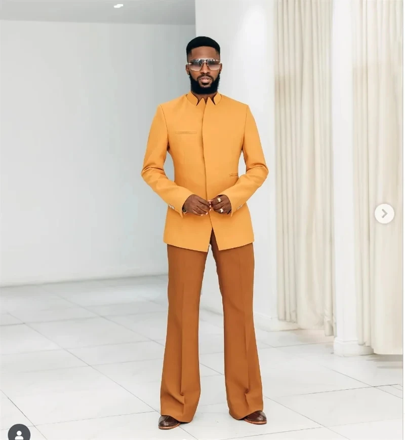 Африканские мужские костюмы с лацканами-стойкой, приталенные смокинги для свадьбы, жениха, деловая одежда для выпускного вечера, формальный мужской пиджак на заказ, комплект из 2 предметов
Африканские мужские костюмы с лацканами-стойкой, приталенные смокинги для свадьбы, жениха, деловая одежда для выпускного вечера, формальный мужской пиджак на заказ, комплект из 2 предметов