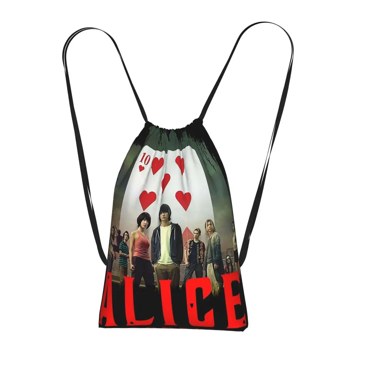 Alice In Borderlanded Poker Thriller Drama Backpacks Multi-function Drawstring Bags Sports Bag Book Bags for Man Woman School
Alice In Borderlanded Poker Thriller Drama Backpacks Multi-function Drawstring Bags Sports Bag Book Bags for Man Woman School